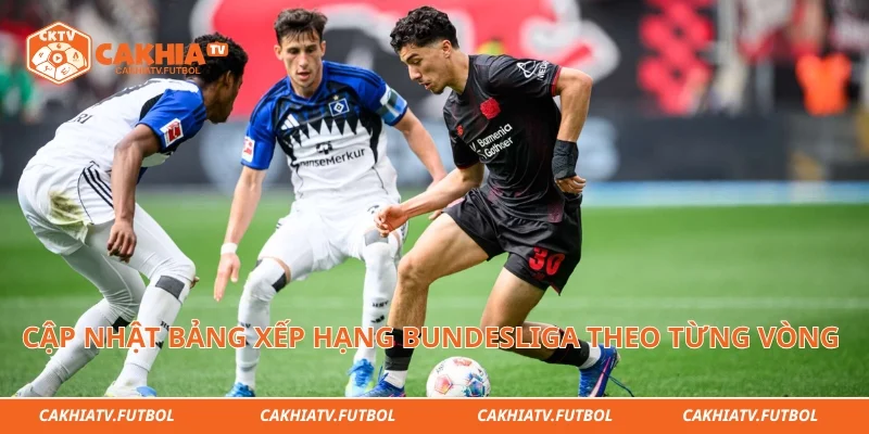 Cập nhật bảng xếp hạng Bundesliga theo từng vòng đấu