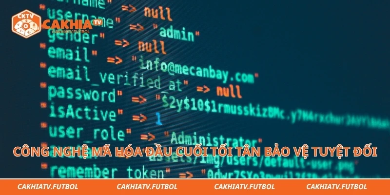 Công nghệ mã hóa đầu cuối tối tân bảo vệ tuyệt đối an toàn thông tin 